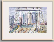 Tina Tuttman   "Ferry at Governor's Island"   2006   13&frac14;" x19&frac14;"